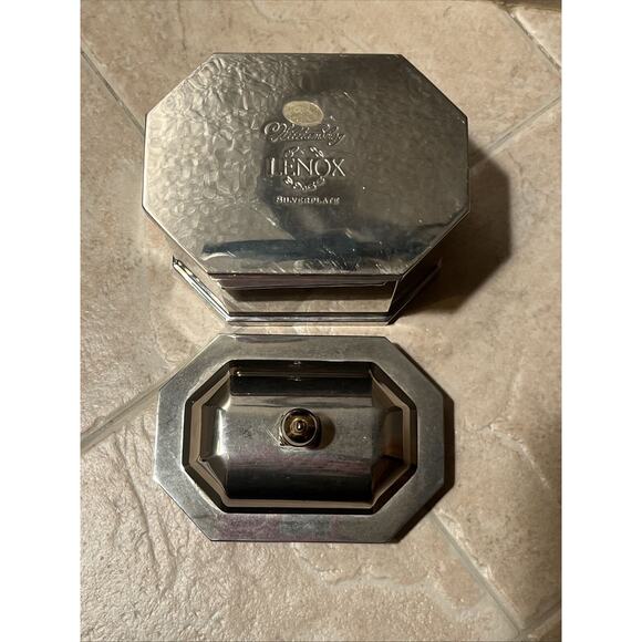 Vintage Lenox Williamsburg Silver Plate Heart Trinket Box Kirk Stieff - Picture 7 of 10